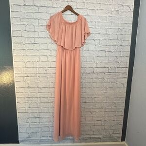 Show Me Your Mum Hacienda Maxi Dress in Rosebud Chiffon